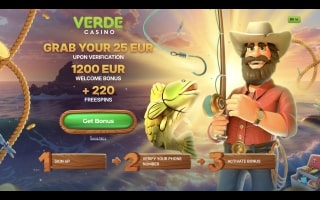 Screenshot VerdeCasino - Bonus Sans Dépôt 50 Tours Gratuits